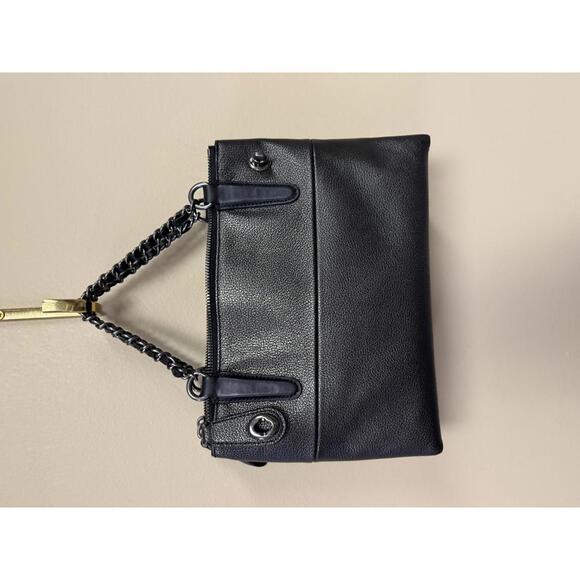 Coach 33619 Mini Borough Chain Bag Metallic Bronze Gunmetal Turnlock - Picture 4 of 8